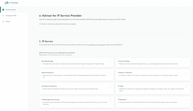 GoBusiness e-Adviser for IP Service Provider