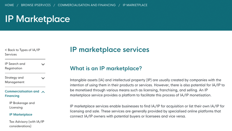 GoBusiness IP Grow IP Marketplace