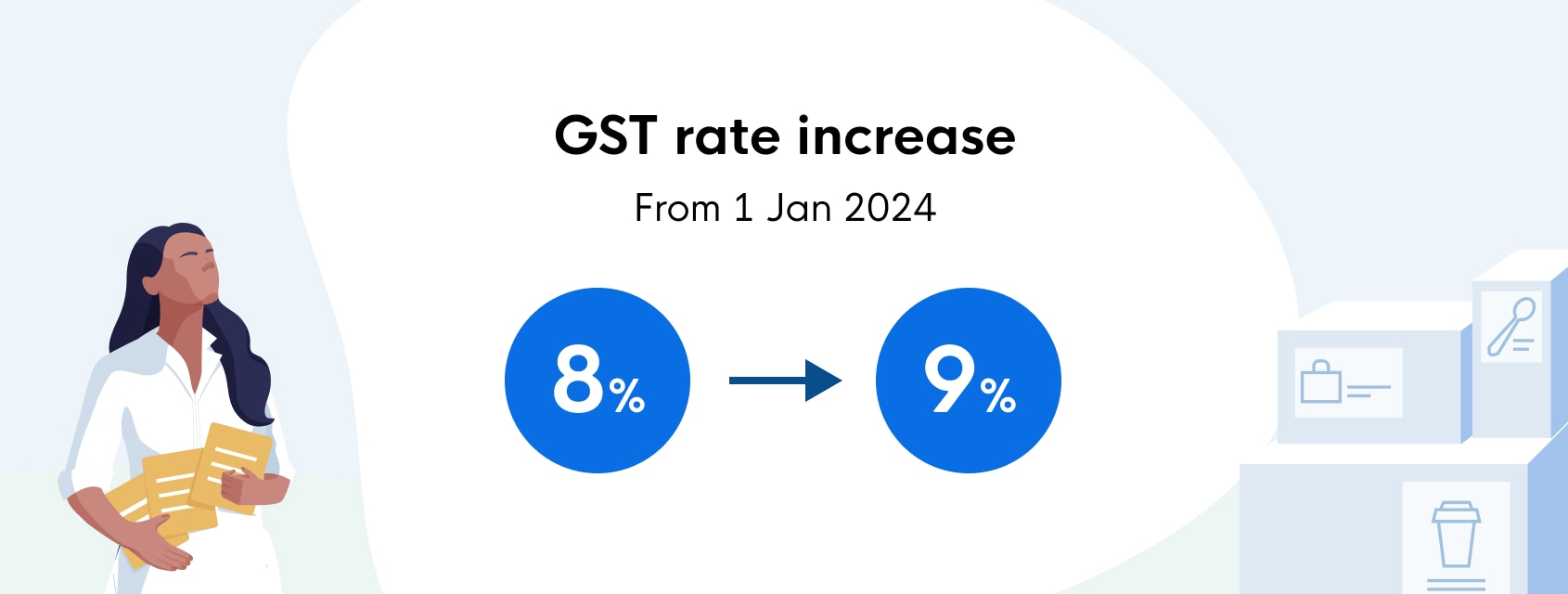 GST-registered businesses required to update systems and prices in lieu of the new 9% GST rate from 1 January 2024.